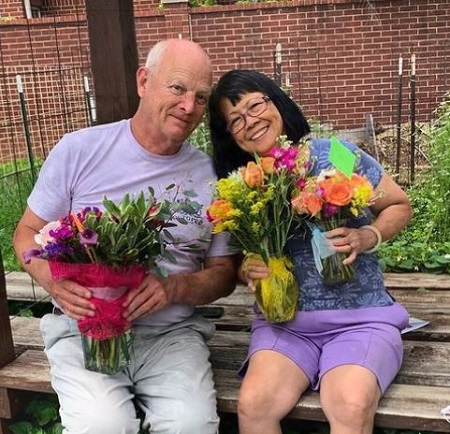 Kim Munn with her husband Samuel Schmid